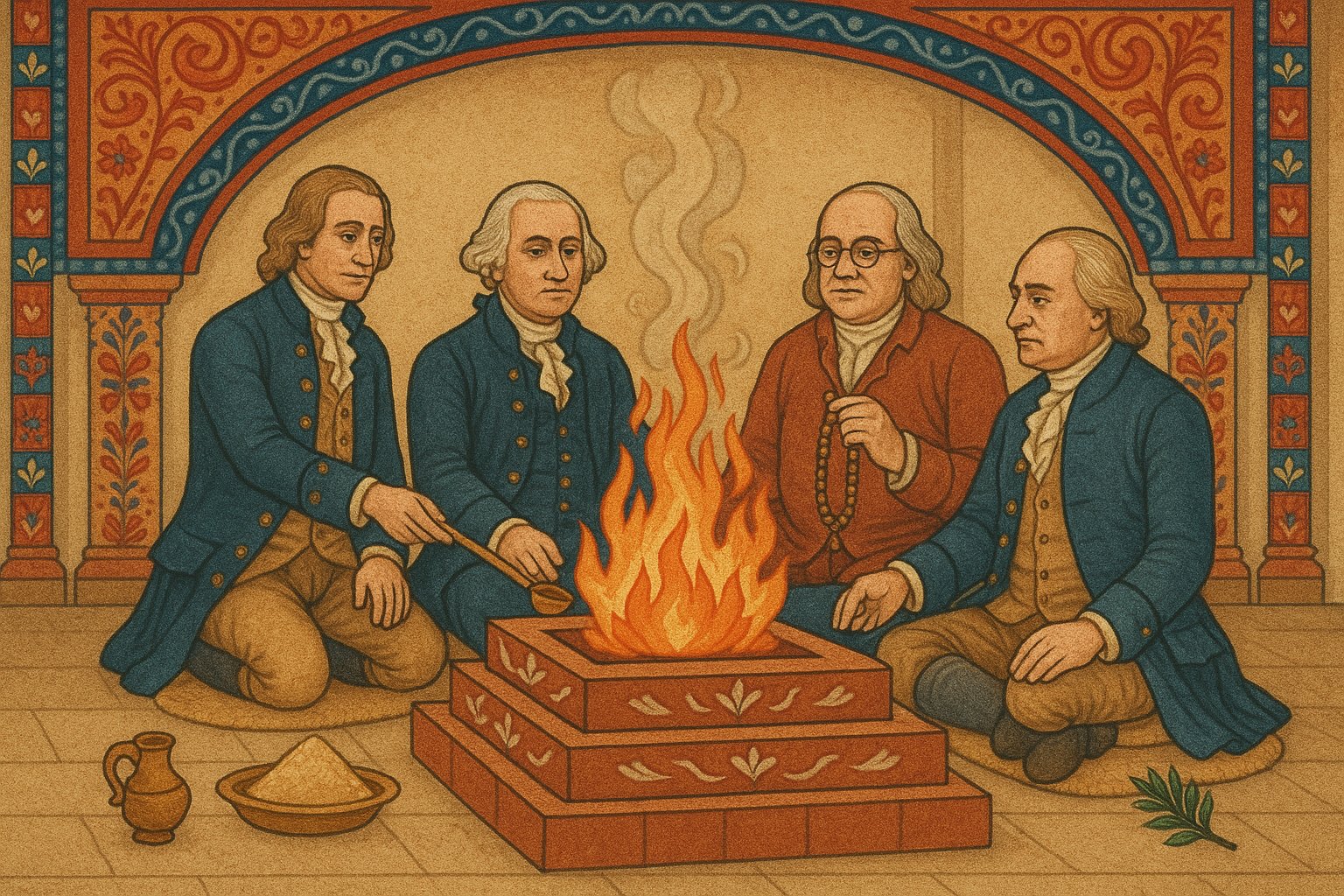The founding fathers just before beginning to write the constitution